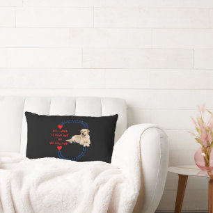 All I Need Is LOVE and a Yellow Lab Lumbar Pillow