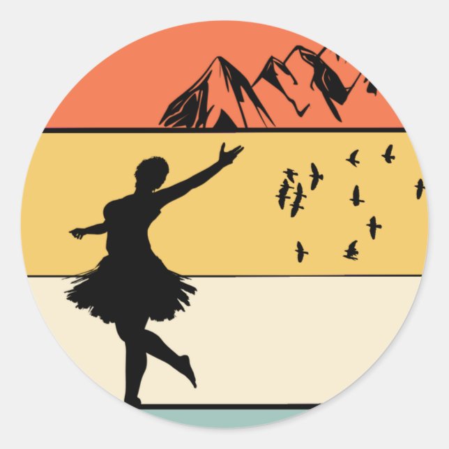 All I need is love and Highland Fling Dance gift  Classic Round Sticker (Front)
