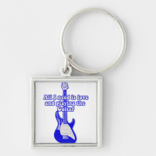 All i need is love and playing the guitar keychain