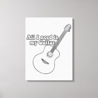 All i need is my guitar. vintage black and white