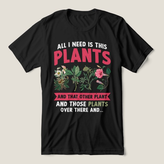 All I Need Is This Plants Tri-Blend Shirt (Design Front)
