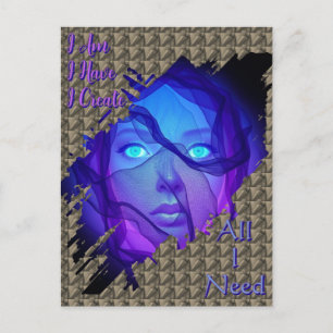 All I Need - Mantra - AI Fantasy Digital Art Print Postcard