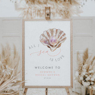 All I Sea Is Love Beach Bridal Shower Welcome Sign