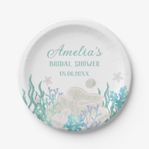 All I Sea Is Love Beach Ocean Bridal Shower Paper Plate