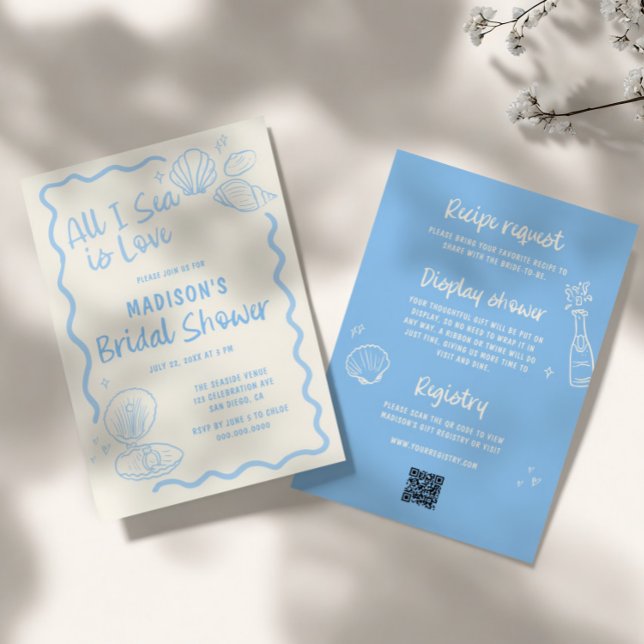 All I Sea is Love Bridal Shower Invitation (Creator Uploaded)
