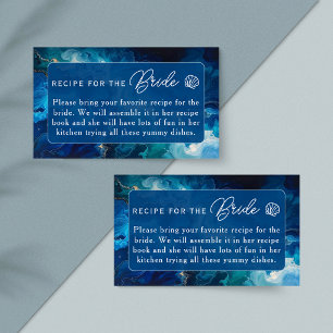 All I Sea Is Love Bridal Shower Recipe Request Enclosure Card