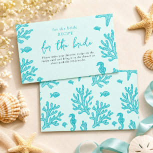 All I Sea Is Love Coastal Boho Shell Aqua Art Enclosure Card