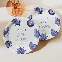 All I Sea Is Love Elegant Seashells Bridal Shower 