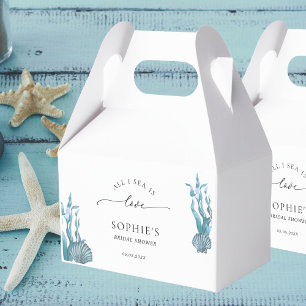 All I Sea Is Love Nautical Coastal Bridal Shower Favor Box