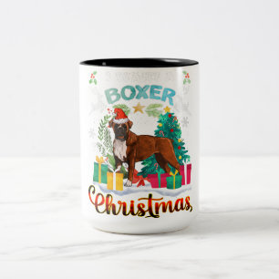 All I Want A Boxer Christmas Merry Christmas Gift Two-Tone Coffee Mug