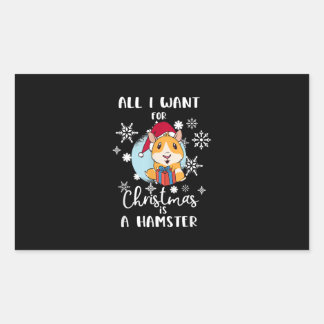 All I Want Christmas Is A Hamster Sticker