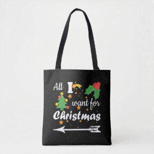 All i want for Christmas Couple Shirt Tote Bag