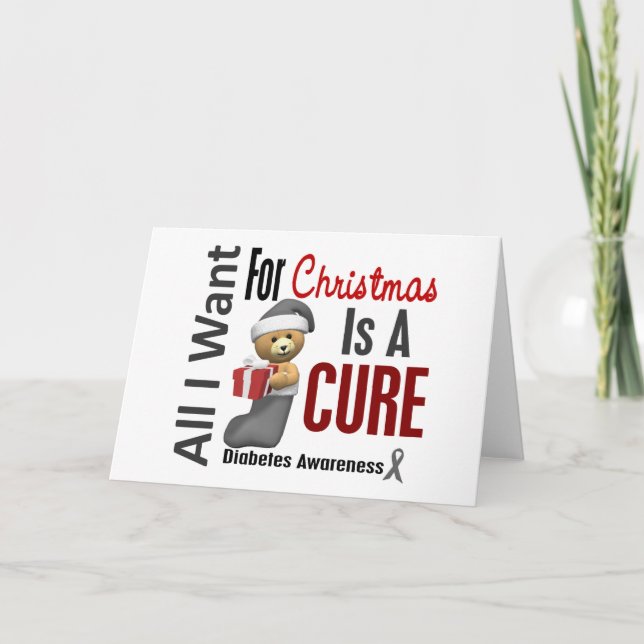 All I Want For Christmas Diabetes Holiday Card (Front)