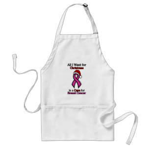 All I Want for Christmas/Hat...Breast Cancer Standard Apron