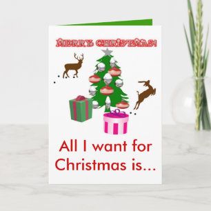 All I Want For Christmas Holiday Card