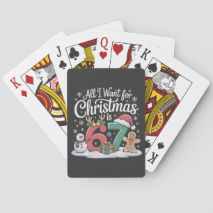 All I Want For Christmas is 67 Six Seven Meme Playing Cards