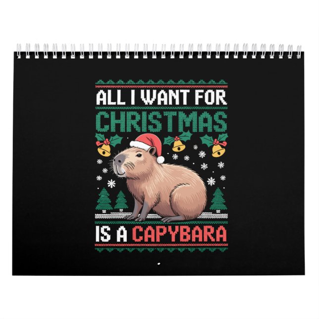 All I Want For Christmas Is A Capybara Animal Gift Calendar (Cover)