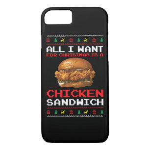 All I Want For Christmas Is A Chicken Sandwich Fun Case-Mate iPhone Case