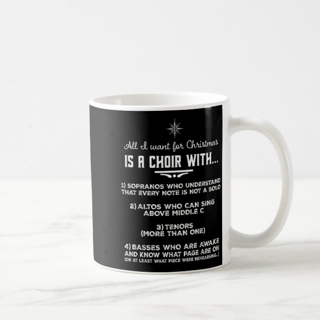 All I Want For Christmas Is A Choir With Sopranos  Coffee Mug (Right)