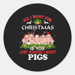 All I Want For Christmas Is A G Ugly Sweater  Classic Round Sticker