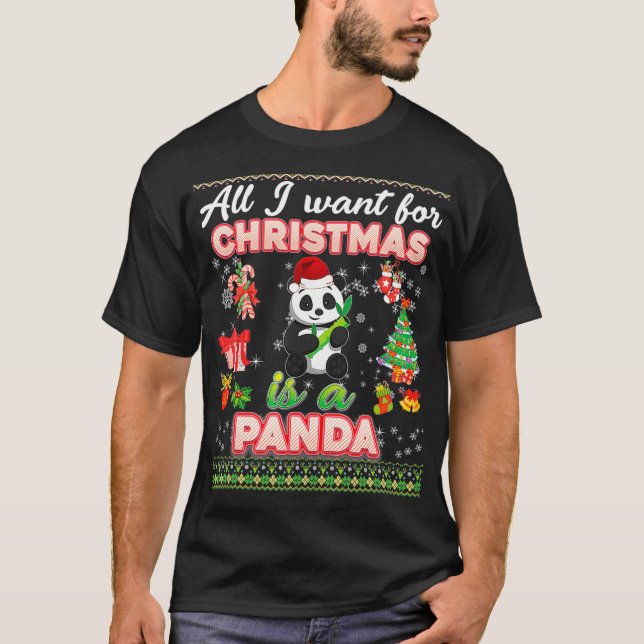 All I Want For Christmas Is A Panda Ugly Sweater F (Front)