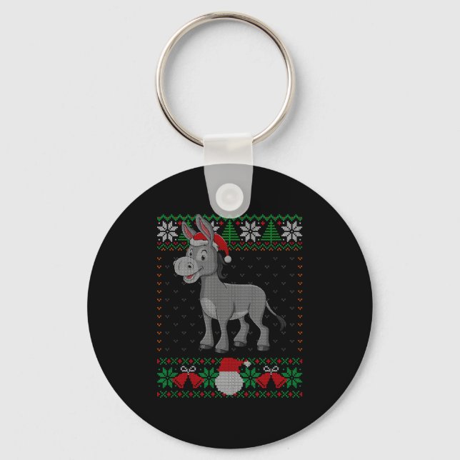 All I Want For Christmas Is A Ugly Christmas Sweat Keychain (Front)