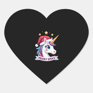 All I Want For Christmas Is A Unicorn Ugly Sweater Heart Sticker