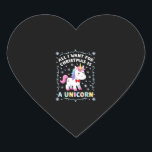 All I Want For Christmas Is A Unicorn Ugly Sweater Heart Sticker<br><div class="desc">All I Want For Christmas Is A Unicorn Ugly Sweater Xmas Fun T-Shirt</div>
