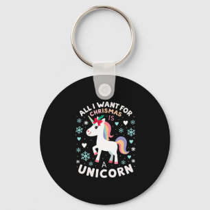All I Want For Christmas Is A Unicorn Ugly Sweater Keychain