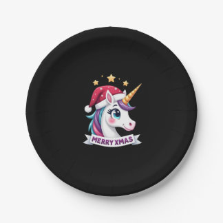 All I Want For Christmas Is A Unicorn Ugly Sweater Paper Plate