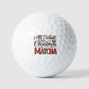 All I Want for Christmas Is Matcha Green Coffee  Golf Balls