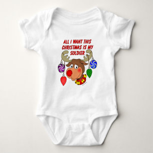 All I want for Christmas is my Soldier Baby Bodysuit