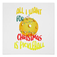 All I want for Christmas is Pickleball funny retro