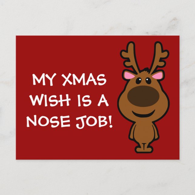 All I Want for Christmas is Plastic Surgery Holiday Postcard (Front)