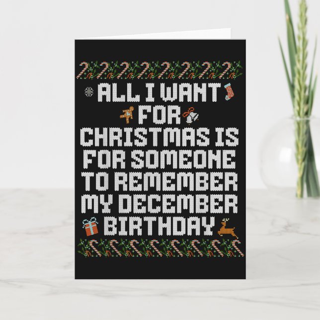 All I Want For Christmas Is Someone Remember My Bi Card (Front)