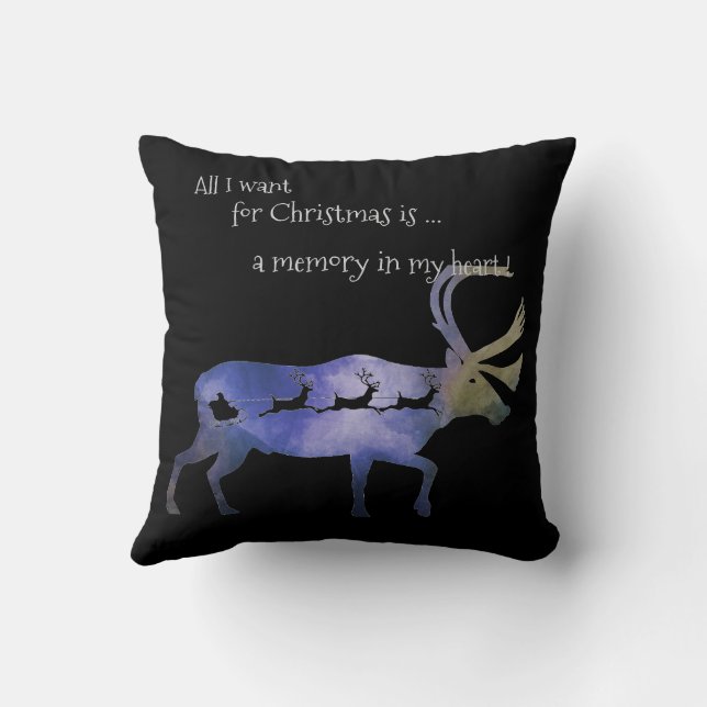 All I Want For Christmas Is  Throw Pillow (Back)