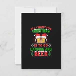 all i want for christmas is to go camping and beer invitation