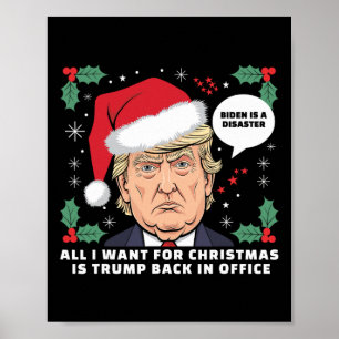 All I Want For Christmas Is Trump Ck In Office Fun Poster