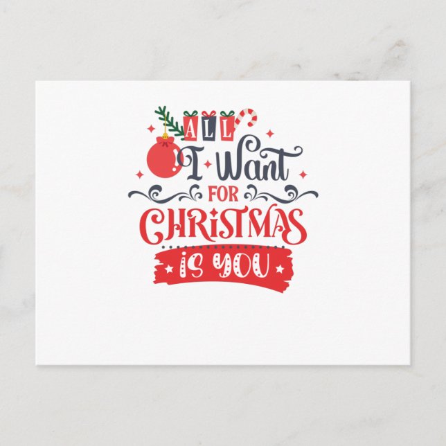 All I Want for Christmas is You Postcard (Front)
