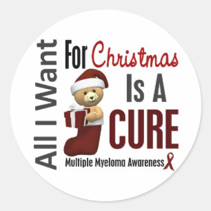 All I Want For Christmas Multiple Myeloma Classic Round Sticker