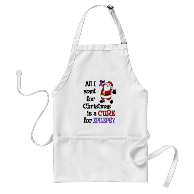 All I Want for Christmas/Santa...Epilepsy Standard Apron (Front)