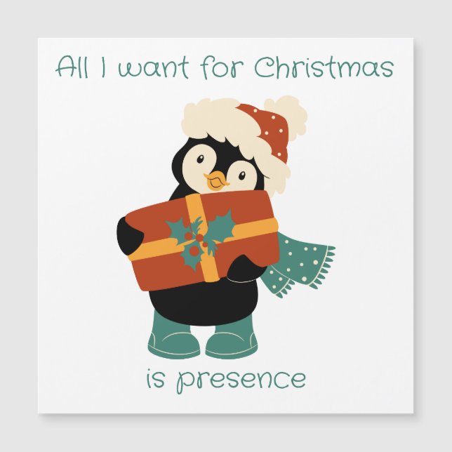 All I want for Christmas vintage penguin (Front)