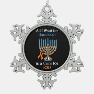 All I Want for Hanukkah...RSD Snowflake Pewter Chr Christmas Ornament