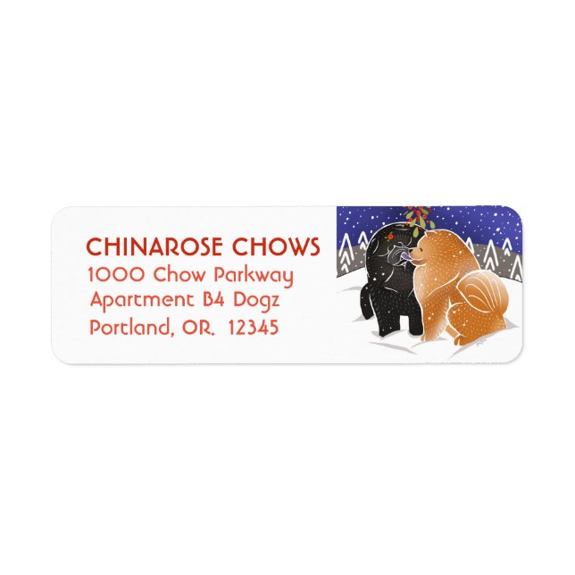 ALL I WANT FOR XMAS -CHOW Address Labels Customize (Front)