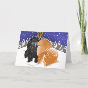 ALL I WANT FOR XMAS Chow customize text Card