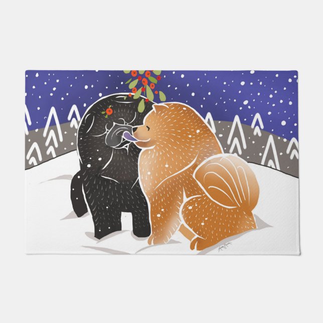 ALL I WANT FOR XMAS  Chow doormat 2 sizes (Front)