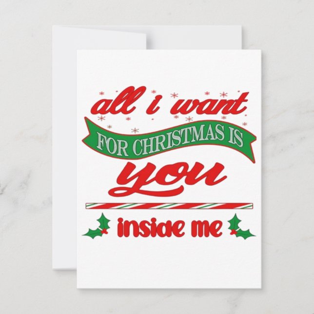 All i want for xmas is you  holiday card (Front)