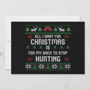 All I Want Is My Back to Stop Hurting Funny Christ Invitation