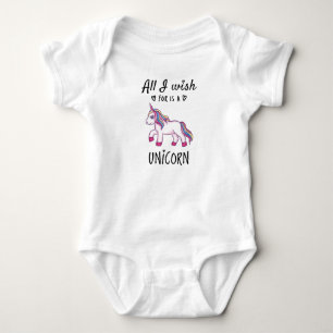 All I wish for is a Unicorn Baby Bodysuit