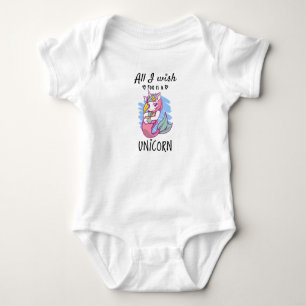 All I wish for is a Unicorn Baby Bodysuit